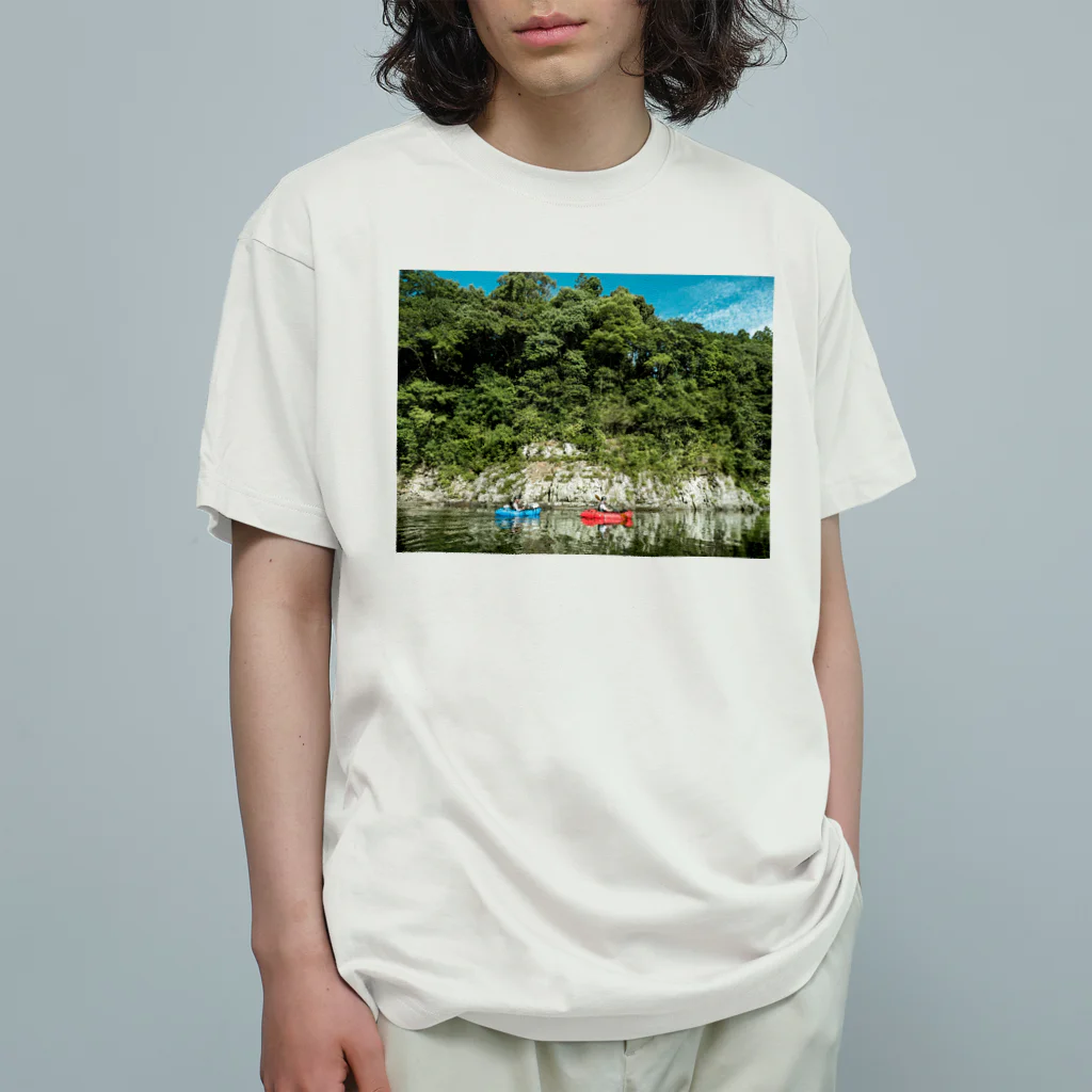 Ryusei Murakamiの熊野川パックラフト オーガニックコットンTシャツ