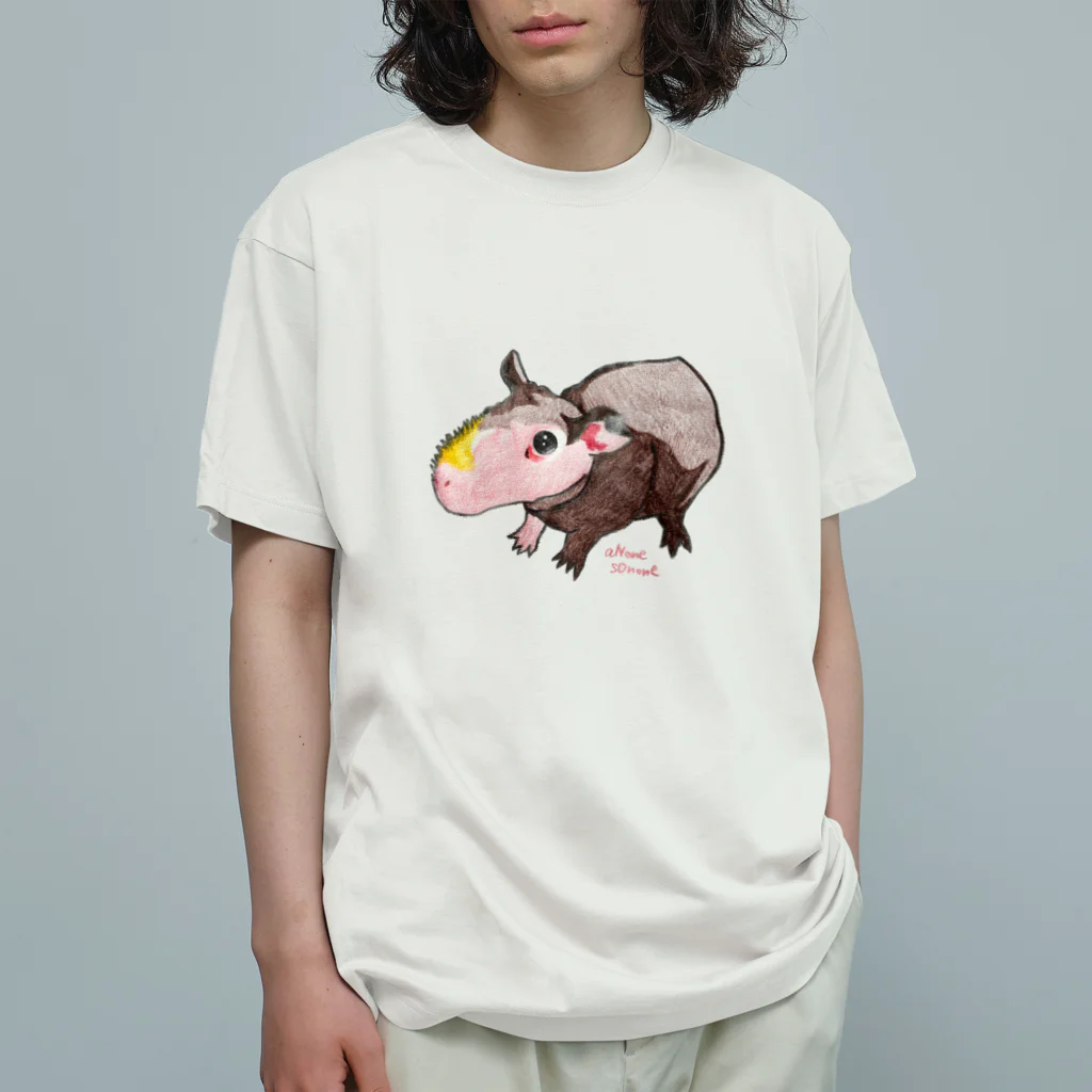 aNone sOnoneのスキニーギニアピッグ（毛のないモルモット）Tシャツ Organic Cotton T-Shirt