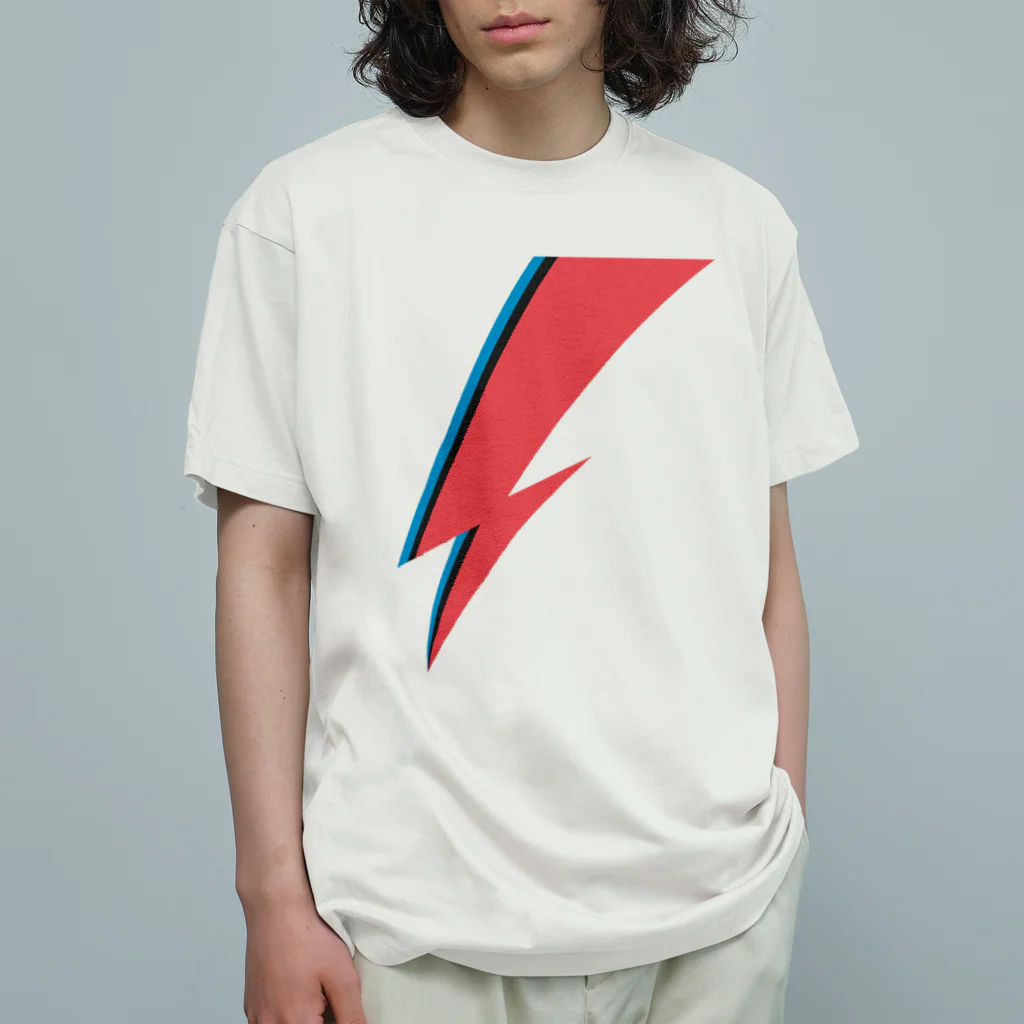 DRIPPEDのLIGHTNING BOLT -GLAM ROCK MAKE UP- オーガニックコットンTシャツ