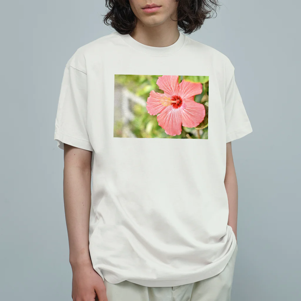 やっちゃん🌺のハイビスカス オーガニックコットンTシャツ