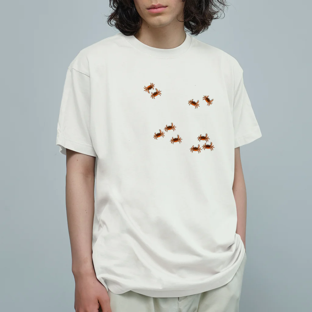 魚長～UoChou～のサワガニがいっぱい オーガニックコットンTシャツ