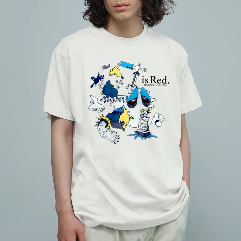 ハバネロ胡椒のハバネロ胡椒「is Red.」記念グッズA オーガニックコットンTシャツ