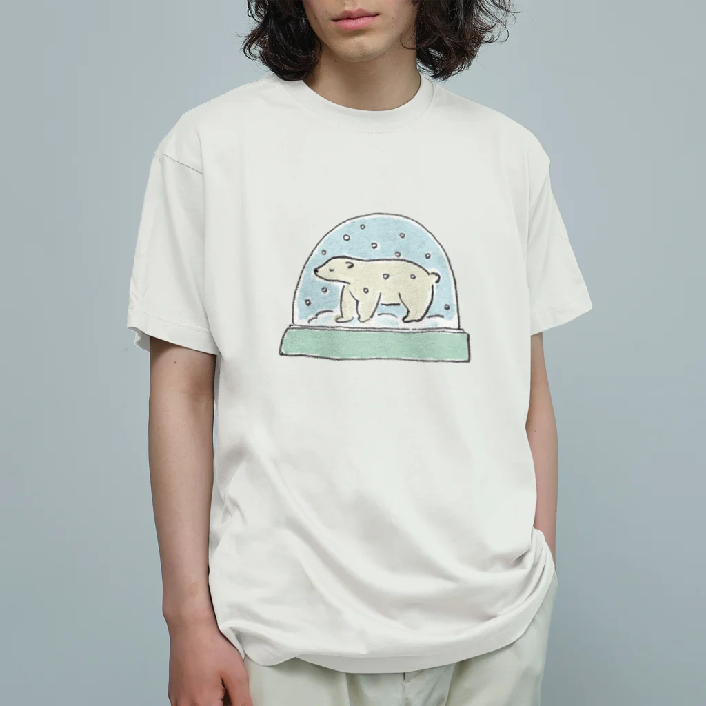  こぐま        のシロクマスノードーム オーガニックコットンTシャツ