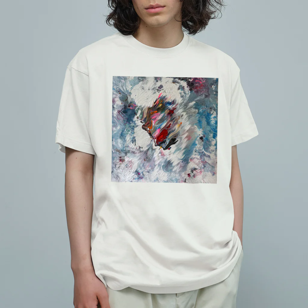 アオムラサキのSide Face 003 オーガニックコットンTシャツ