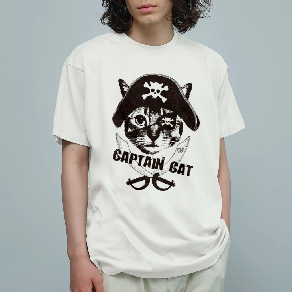 NobigaoのNobigao 海賊猫 オーガニックコットンTシャツ