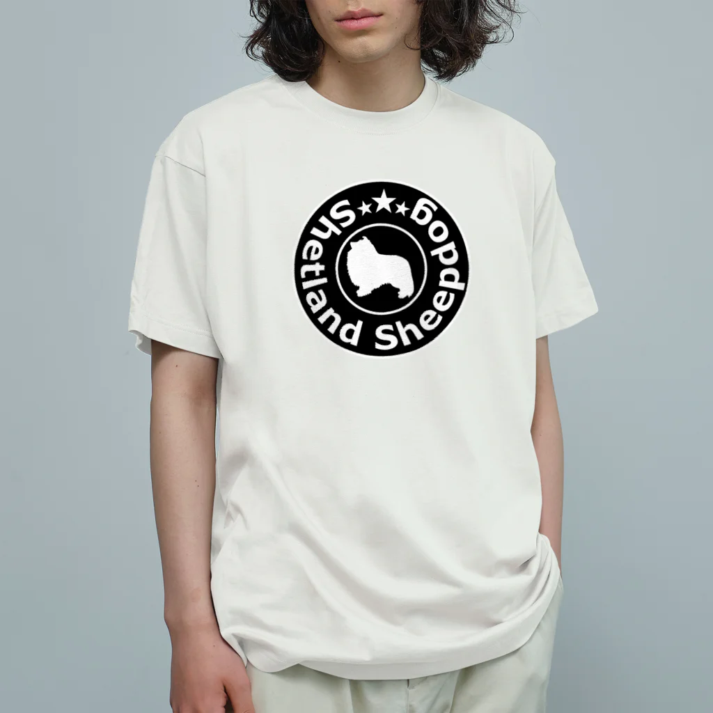 こてつ日誌のシェルティ【ロゴ風】 Organic Cotton T-Shirt