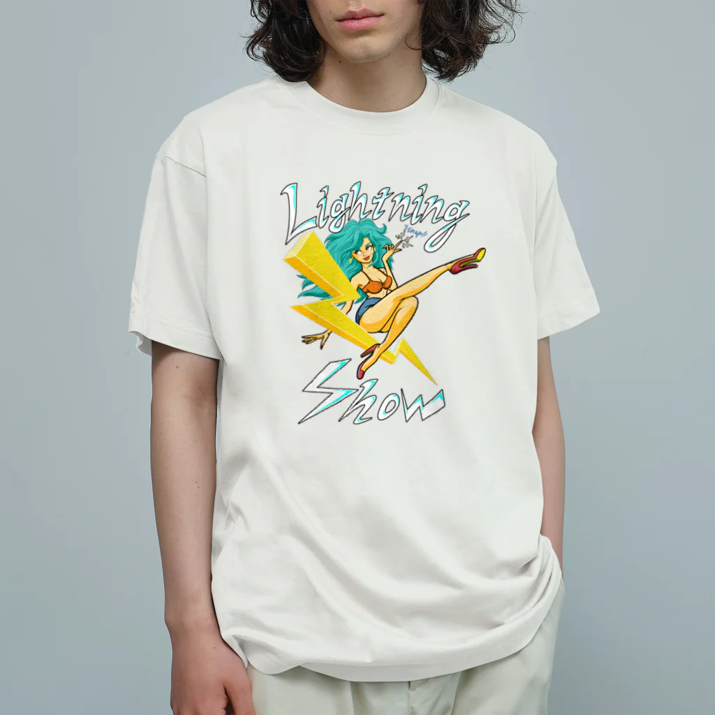 nidan-illustrationの“Lightning Show” オーガニックコットンTシャツ