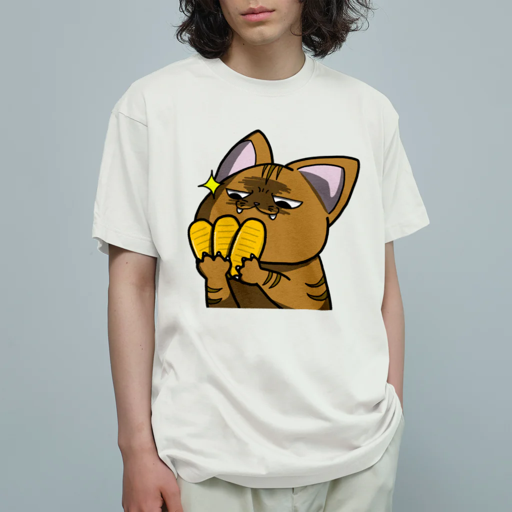 思う屋の価値の分かる猫 Organic Cotton T-Shirt