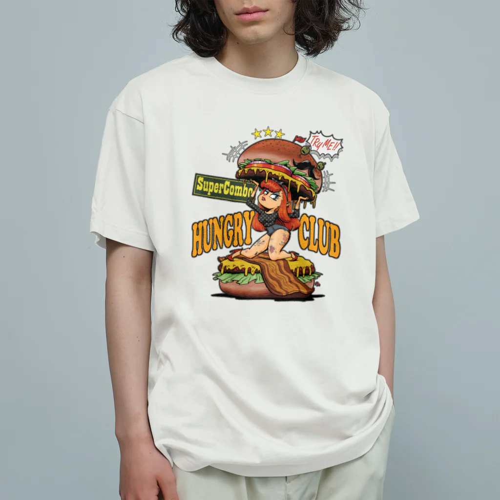 nidan-illustrationの"HUNGRY CLUB" Organic Cotton T-Shirt