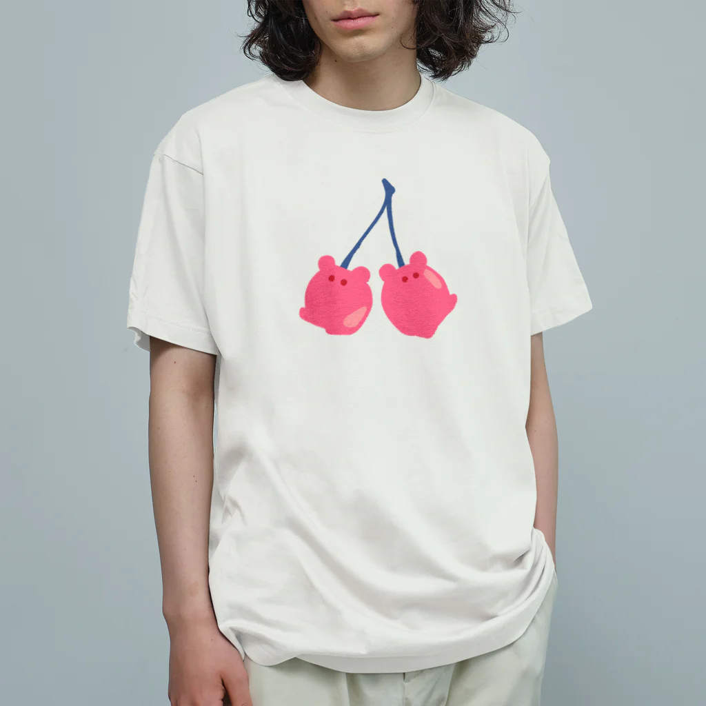 サメとメンダコ[namelessmm2]のメンダコさくらんぼ Organic Cotton T-Shirt