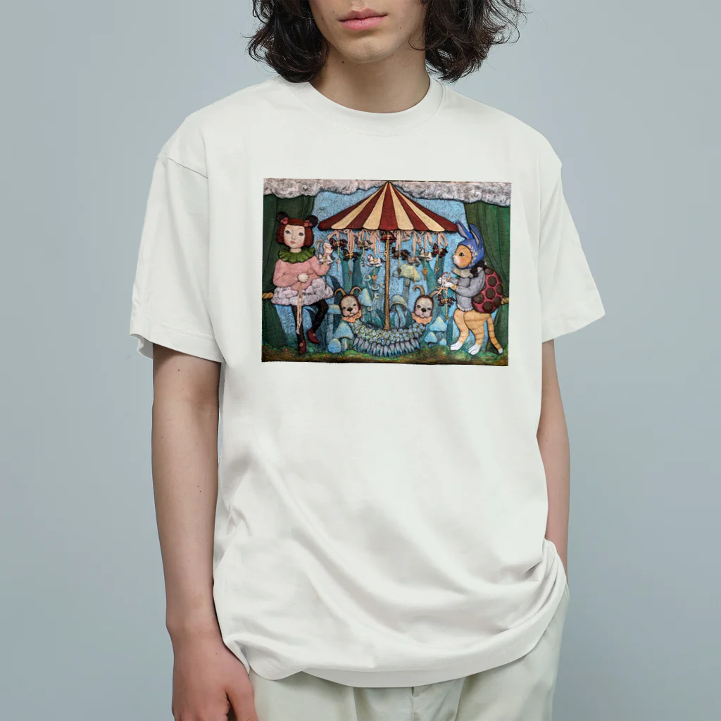 ＫＩＮＯＰＩ→Ｓ（キノピーズ）のモリの鍵掛け傘 Organic Cotton T-Shirt