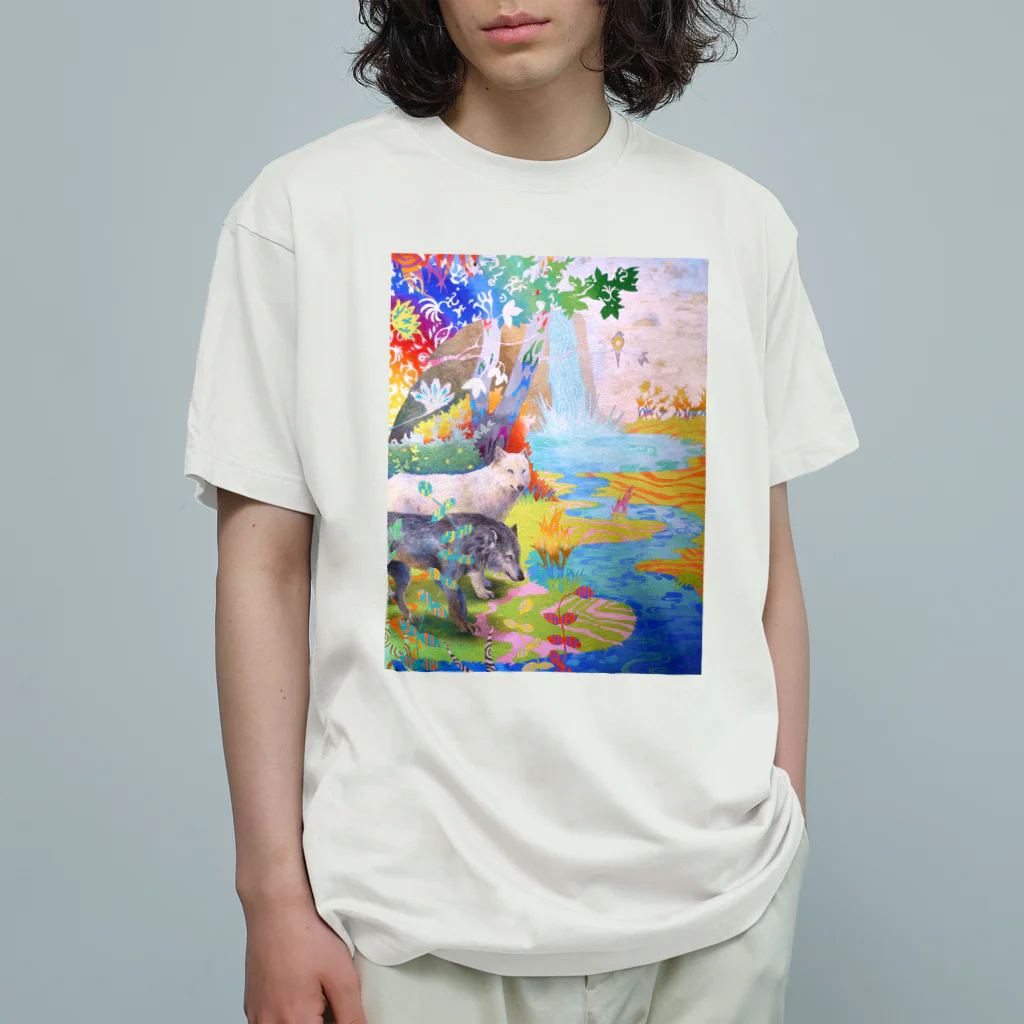 夢海月の狼たちと美しい世界 オーガニックコットンTシャツ