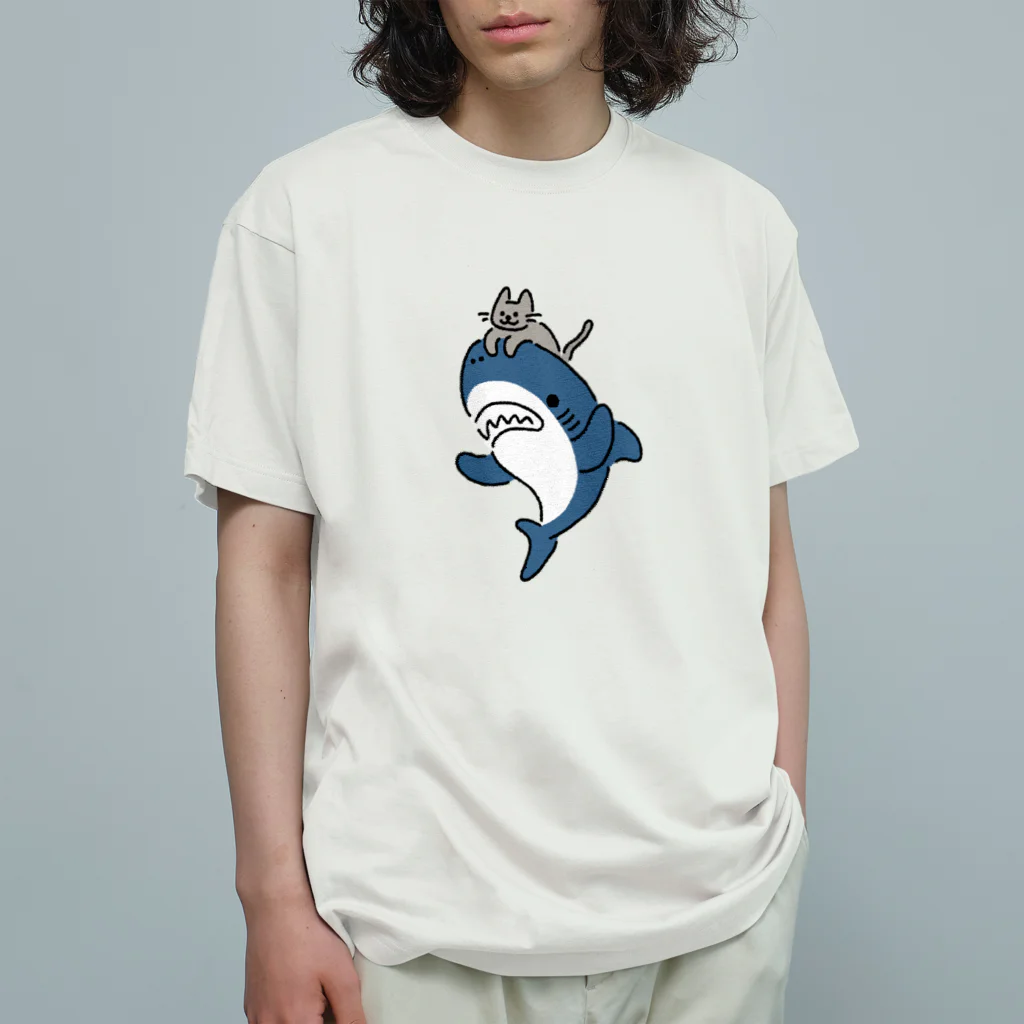 サメ わりとおもいのネコをかぶるサメ Organic Cotton T-Shirt