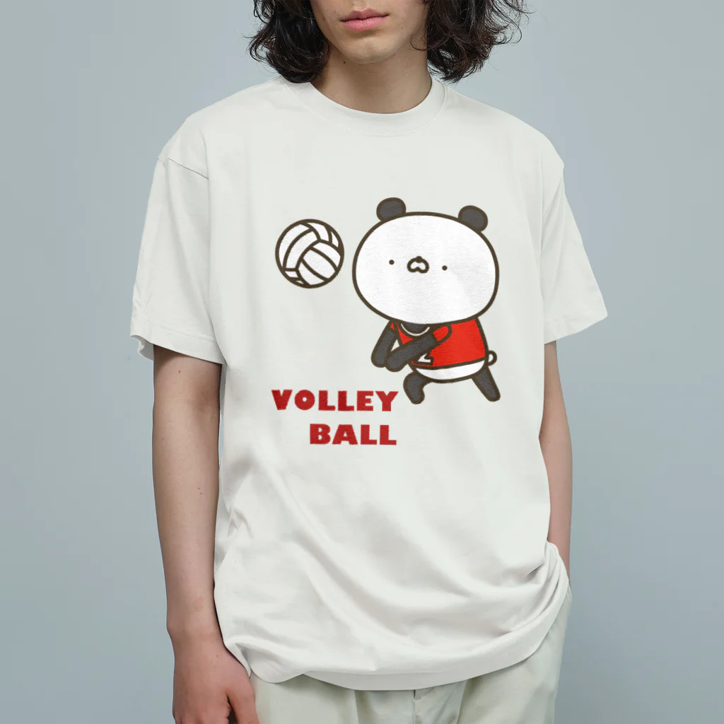 ユウィズのバレーボールパンダ オーガニックコットンTシャツ