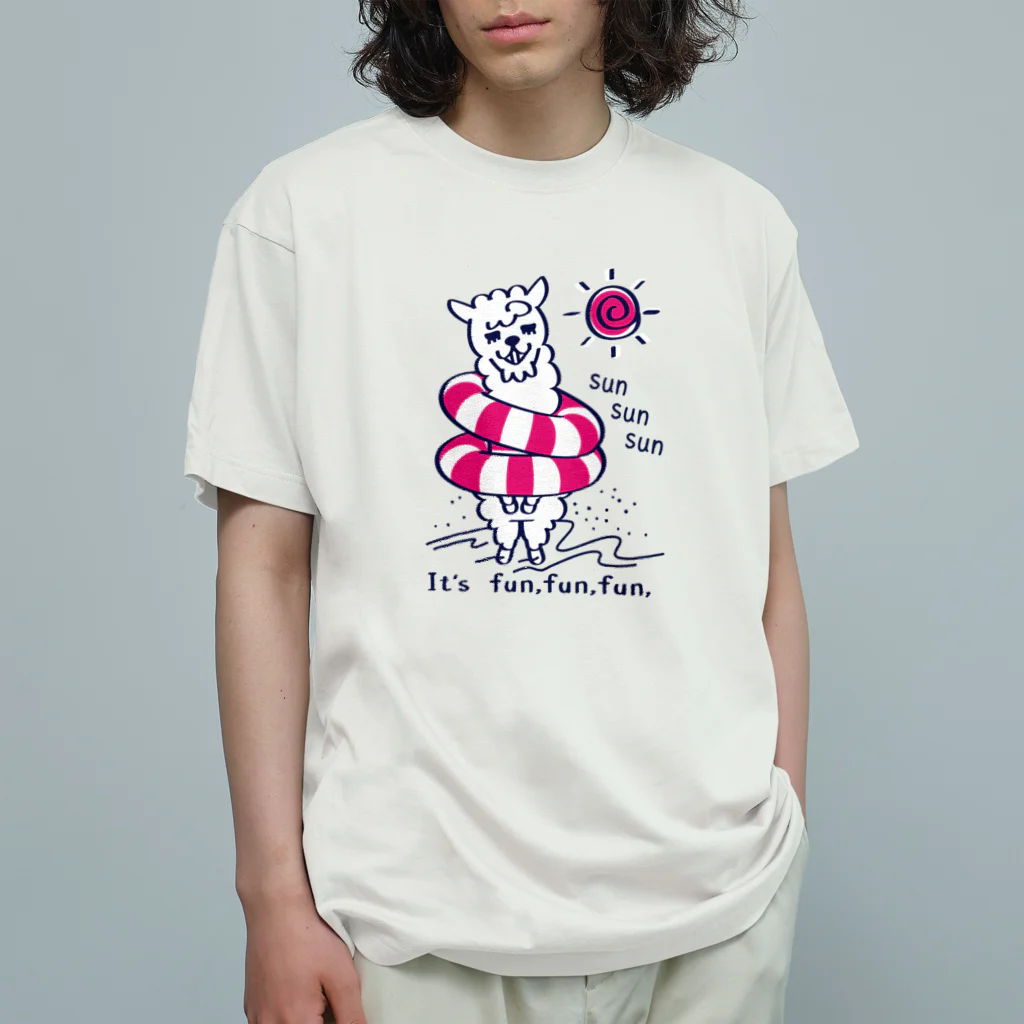 イラスト MONYAAT のCT67あるぱかイズムのsun sun sun オーガニックコットンTシャツ