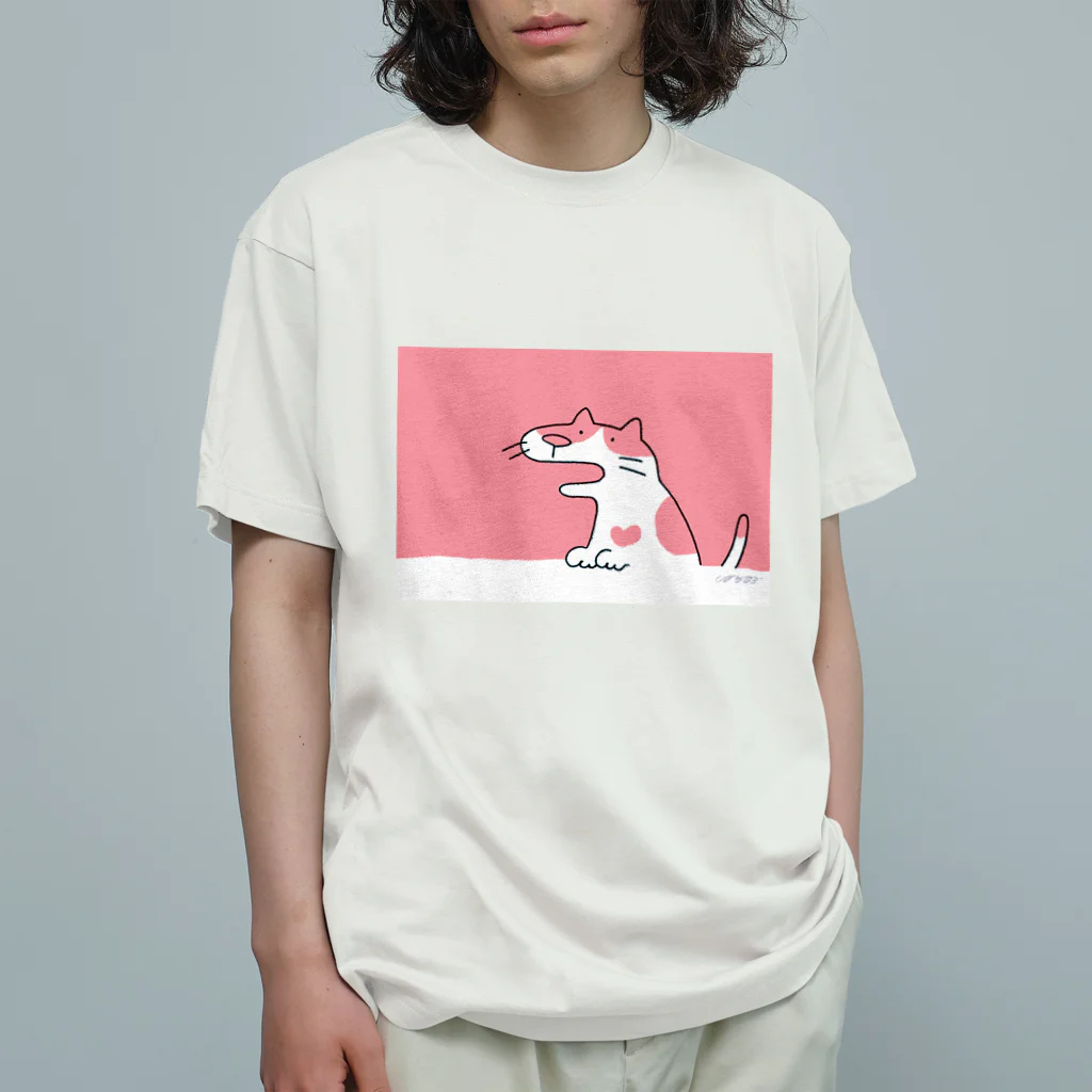 しろくまのかばん屋さん（SUZURI店）のぶちねこさん Organic Cotton T-Shirt