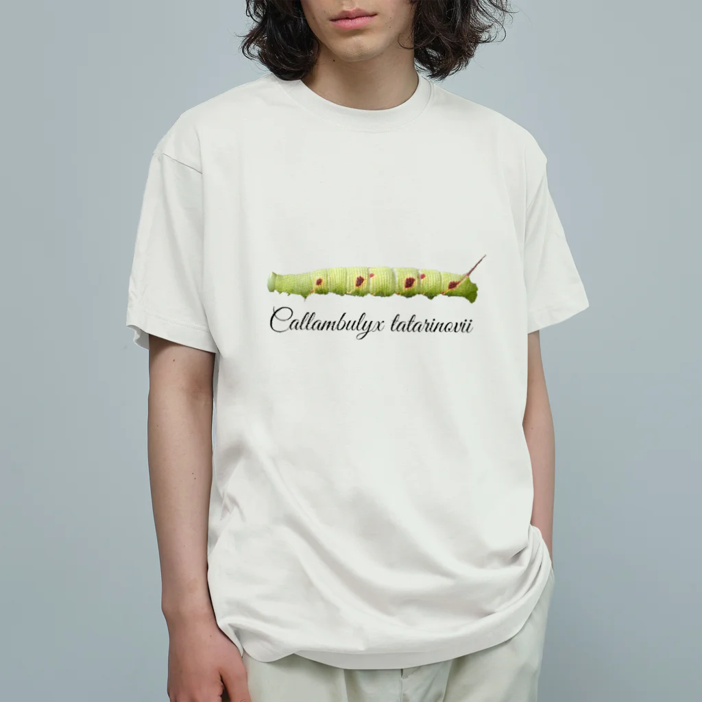 L_arctoaのウンモンスズメ幼虫と成虫 Organic Cotton T-Shirt