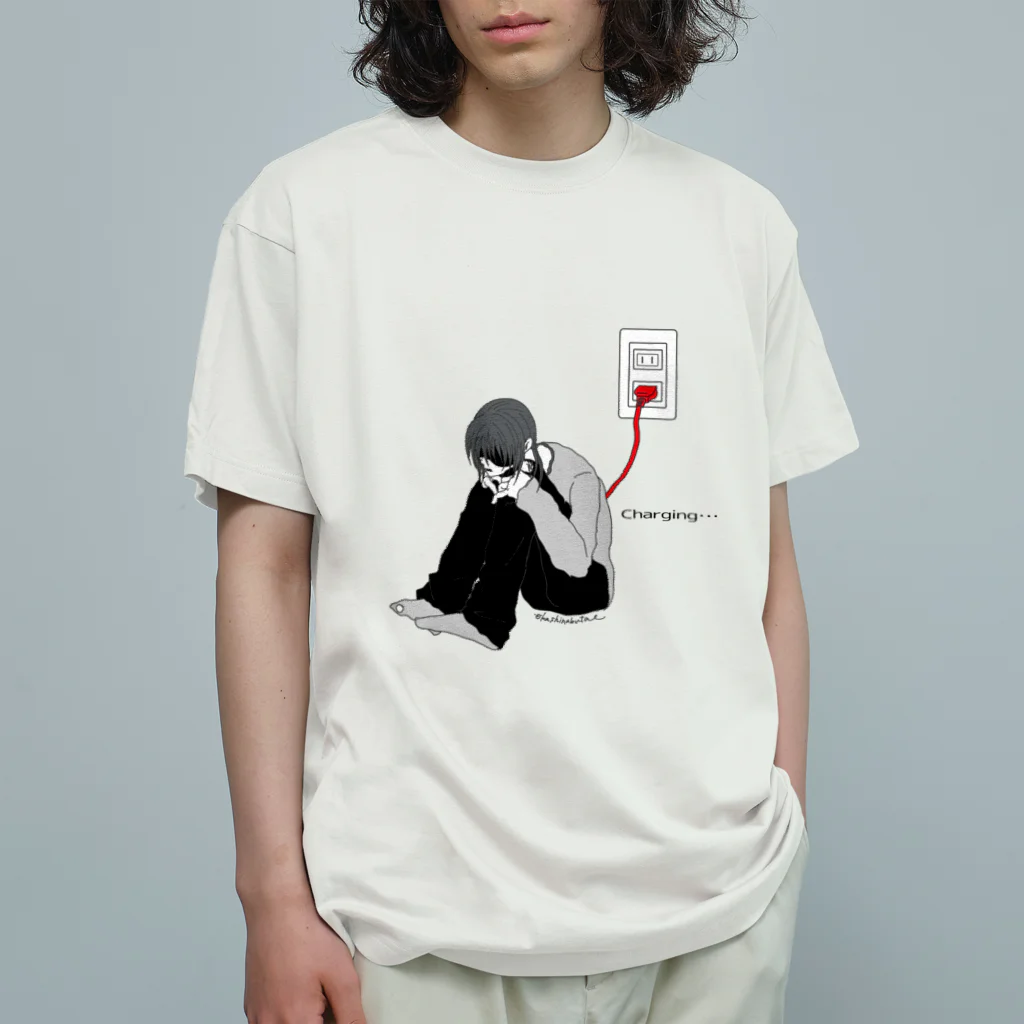 Draw freelyのCharging オーガニックコットンTシャツ