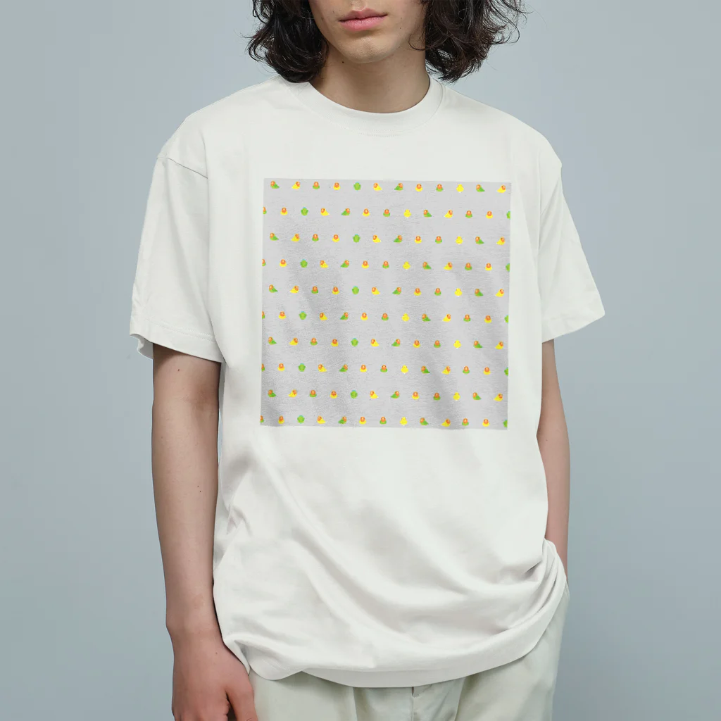 まめるりはことりのちみまめコザクラインコちゃん【まめるりはことり】 Organic Cotton T-Shirt