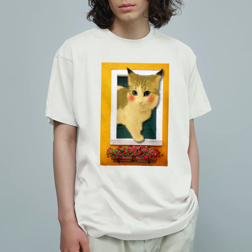 𝙈𝙊𝙈𝙊'𝙨 𝙎𝙝𝙤𝙥の黄色いMOMO　開店記念 特別価格　 Organic Cotton T-Shirt