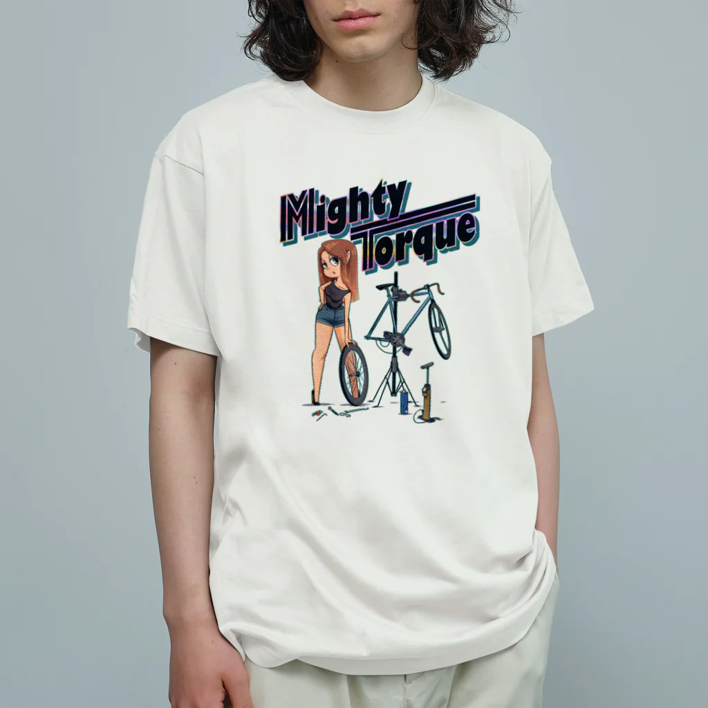 nidan-illustrationの"Mighty Torque" オーガニックコットンTシャツ