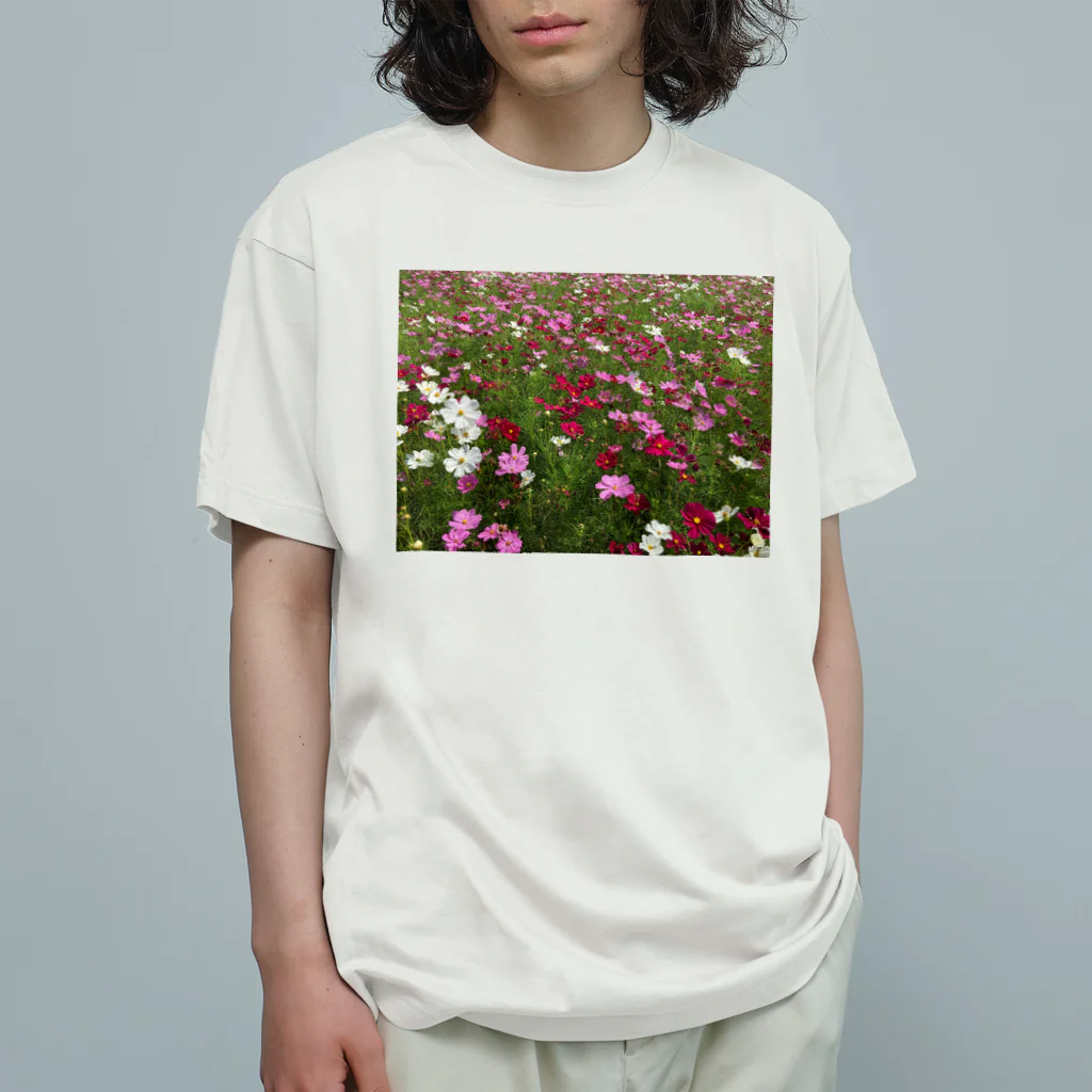 Studio  BLUEのFlowers オーガニックコットンTシャツ