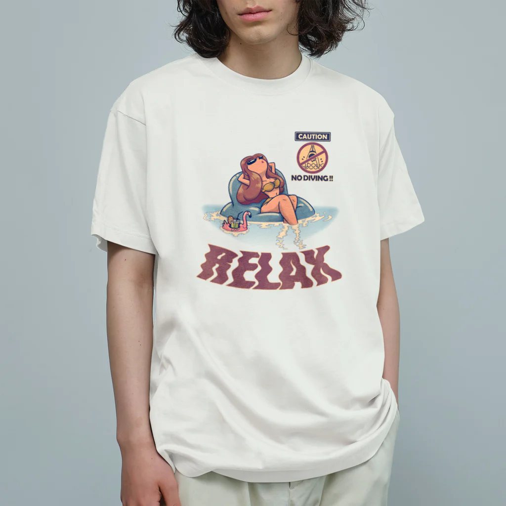 nidan-illustrationの"RELAX" オーガニックコットンTシャツ