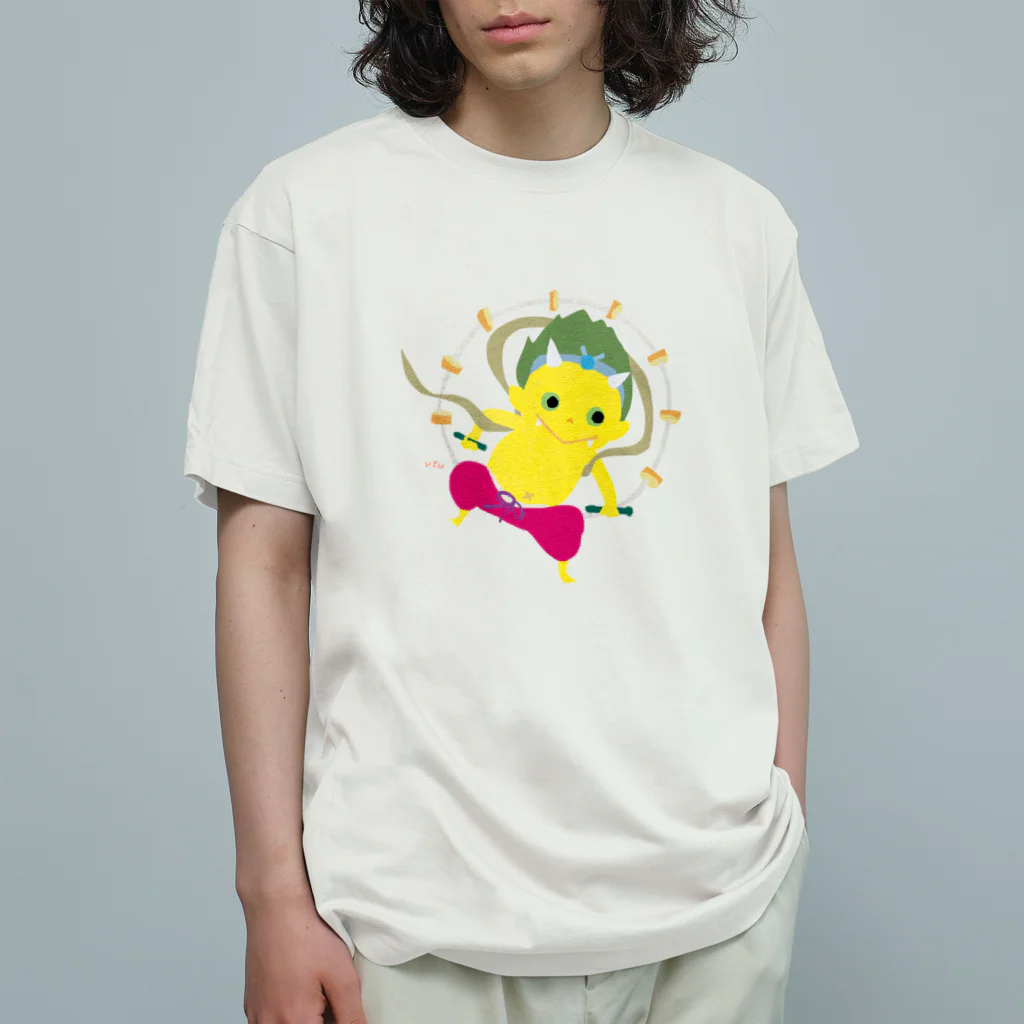 おばけ商店の神仏Tシャツ＜雷神＞ オーガニックコットンTシャツ