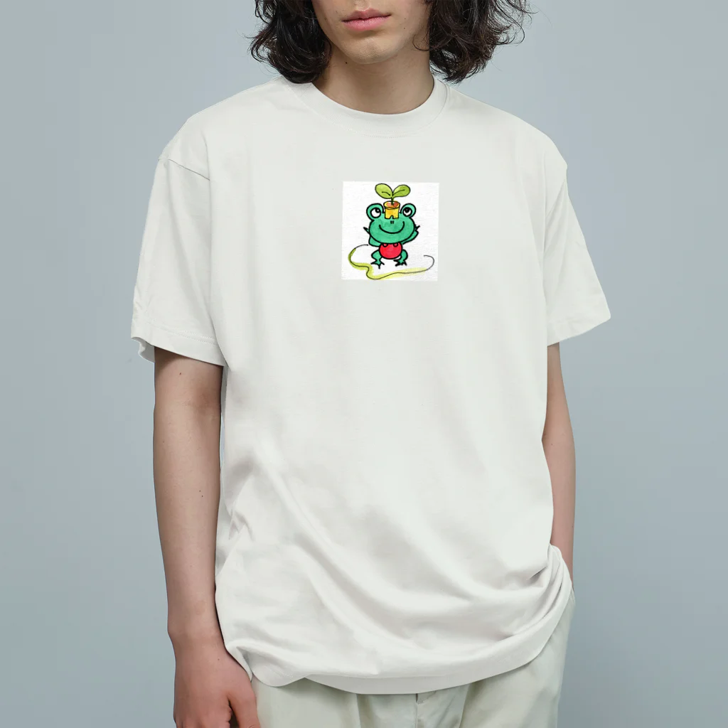 ちびがえるのはい！わかりました。 オーガニックコットンTシャツ