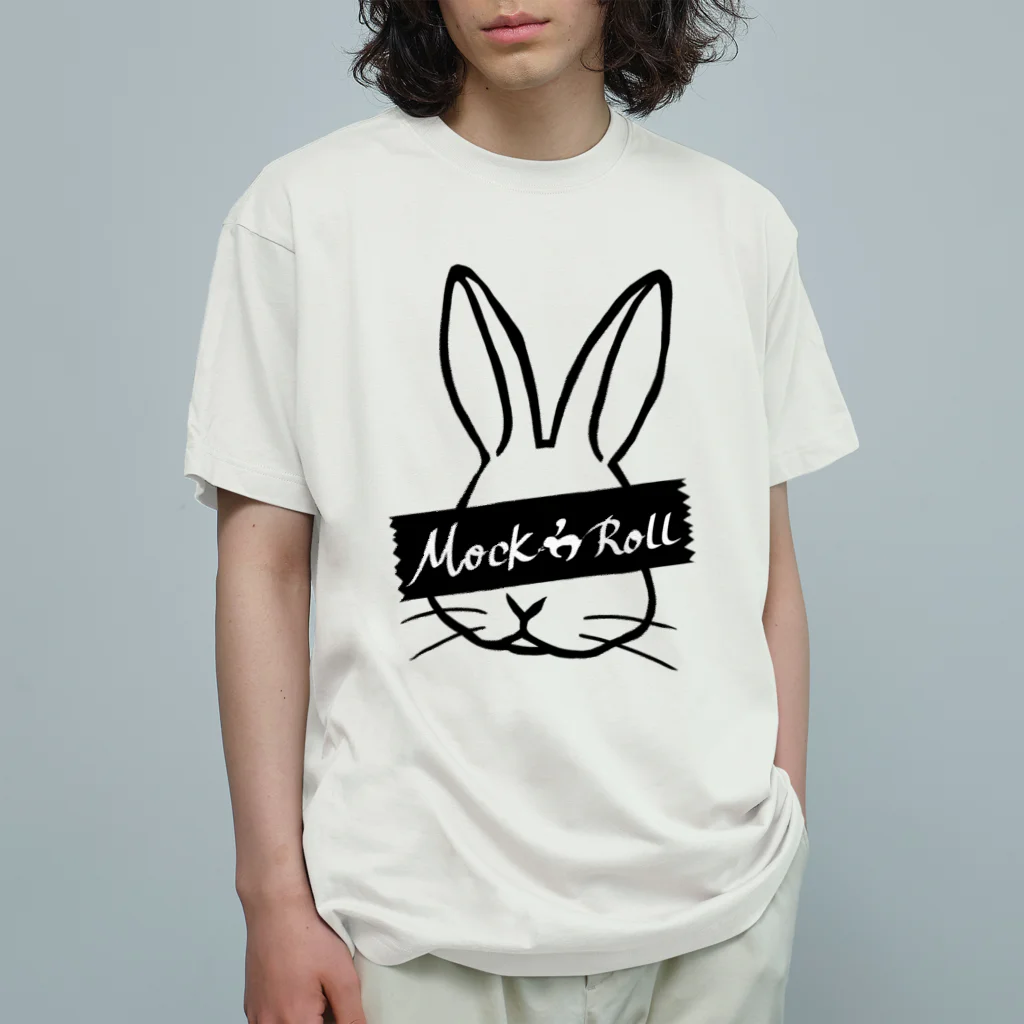 Mock’n Rollのmock’nroll 目隠しver. でっけぇの オーガニックコットンTシャツ