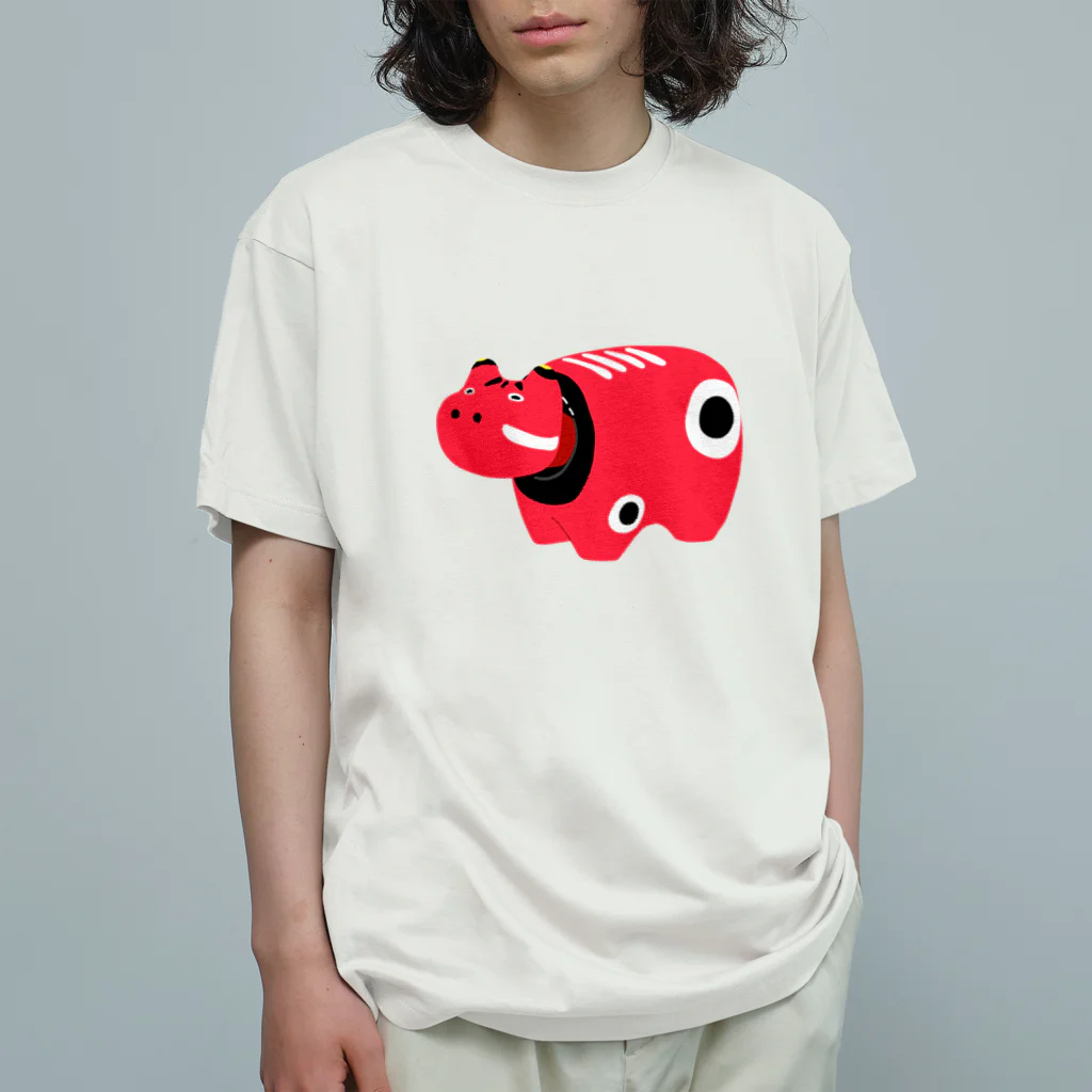 hiromashiiiの赤べこ オーガニックコットンTシャツ