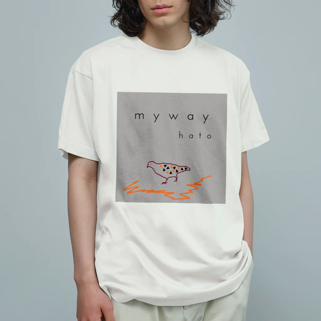 tori-note のmy way hato オーガニックコットンTシャツ