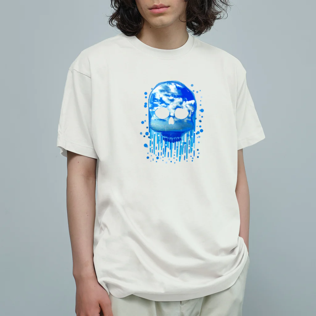 chicodeza by suzuriの空溶け髑髏 Organic Cotton T-Shirt