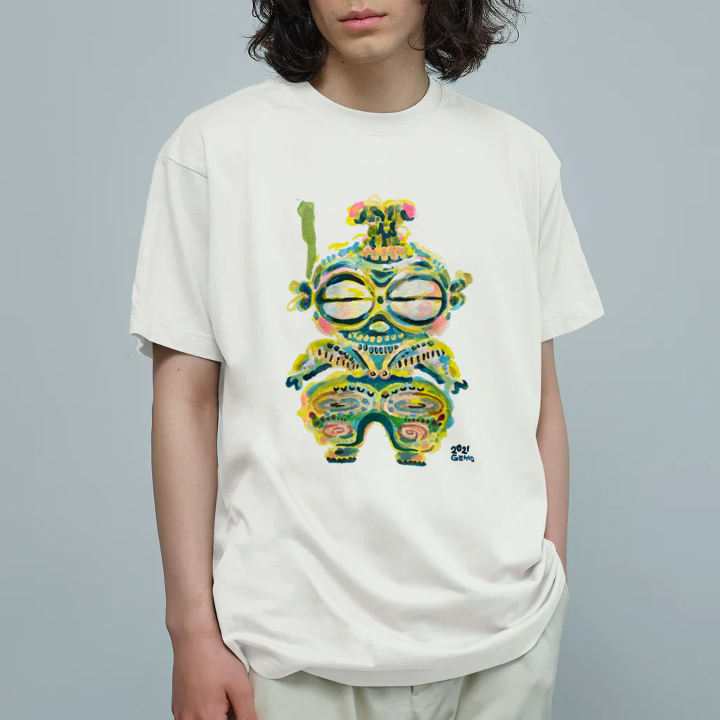 Gemo こうだともこのげもげも土偶 オーガニックコットンTシャツ