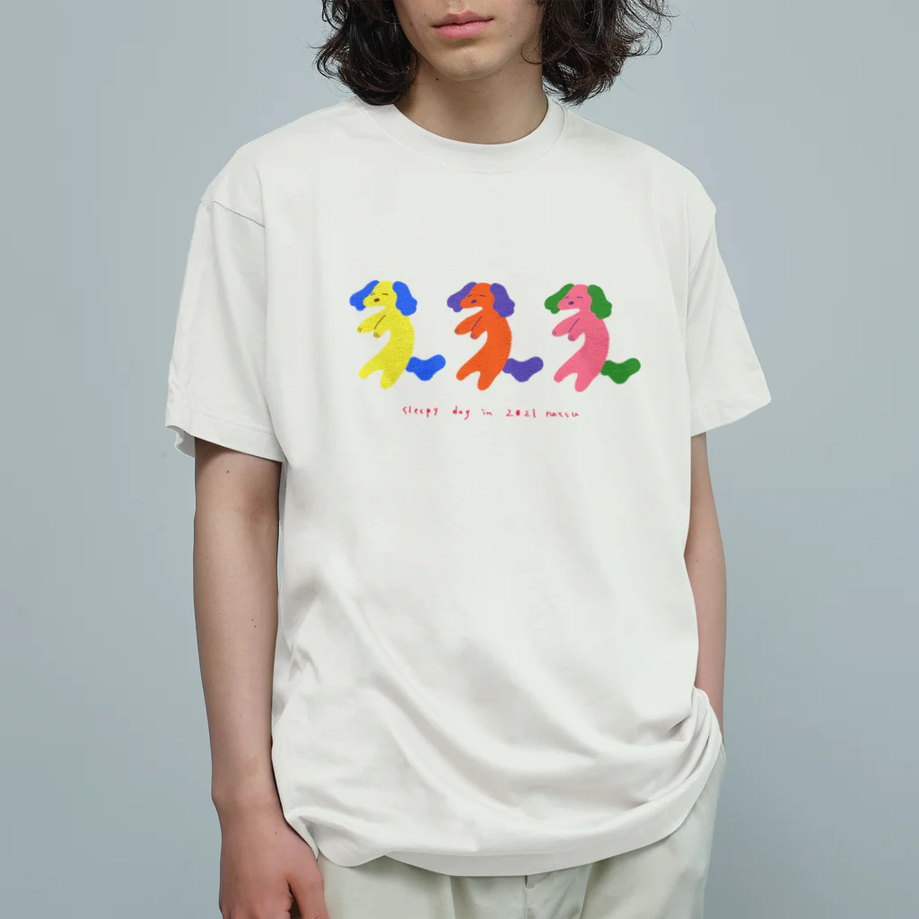 mireのsleepy dog オーガニックコットンTシャツ