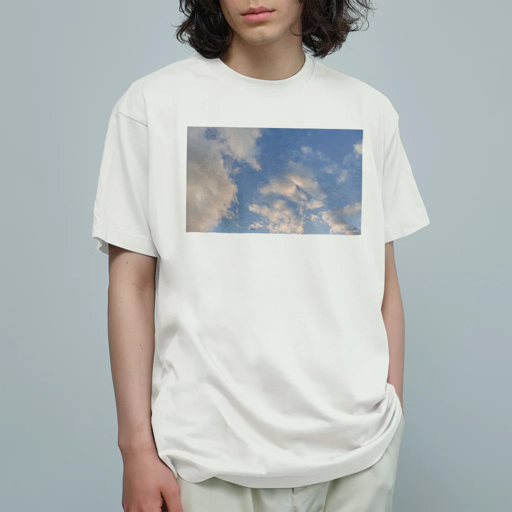 Yuruyuru Market (ゆるゆる　まーけっと)の空に飛行機 Organic Cotton T-Shirt