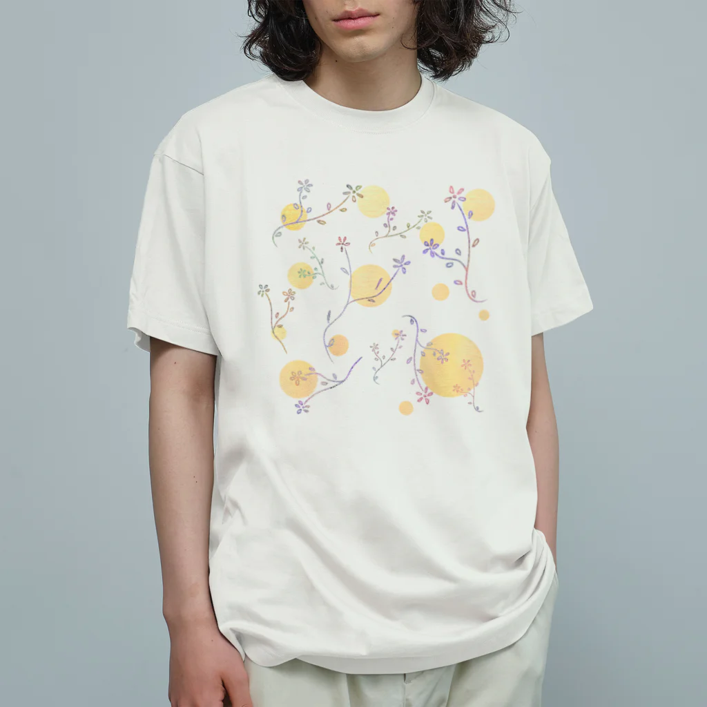 Lily bird（リリーバード）のパステルカラー草花 オーガニックコットンTシャツ