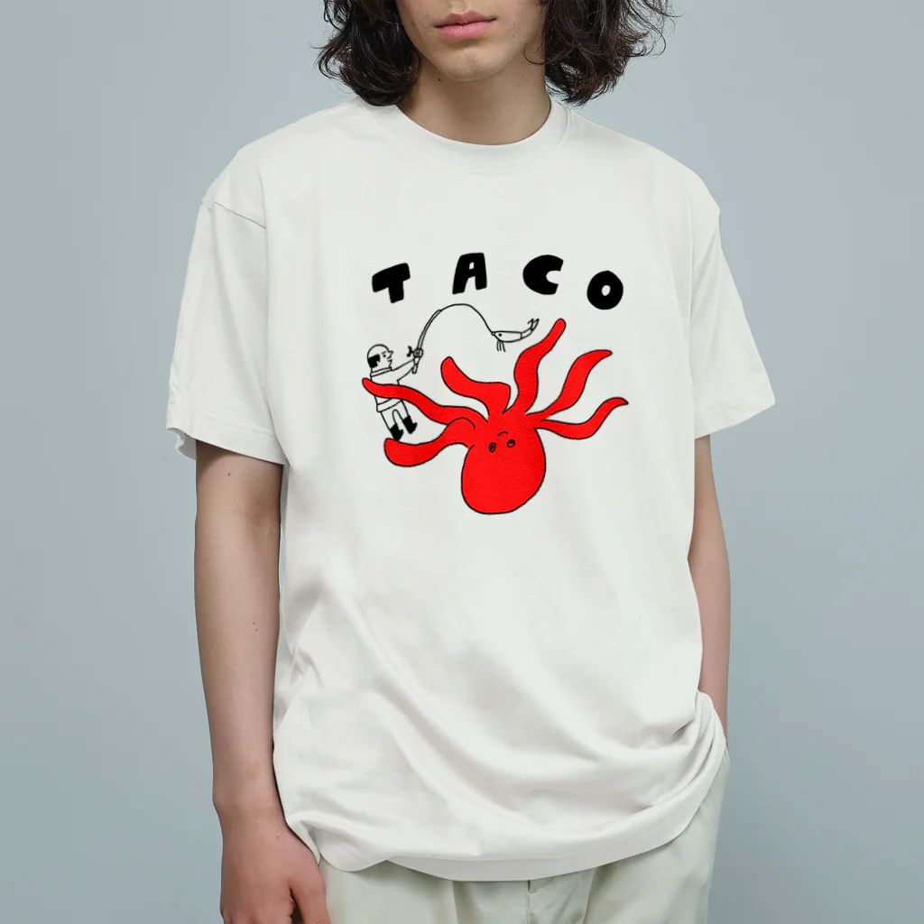 花くまゆうさくのタコ オーガニックコットンTシャツ