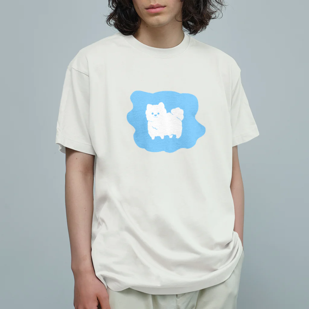 灯のしろいポメラニアン Organic Cotton T-Shirt