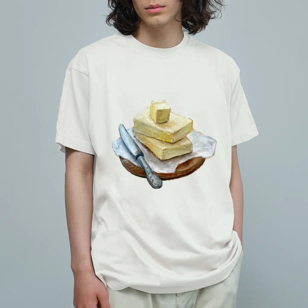 oilpastelhinaのバター オーガニックコットンTシャツ