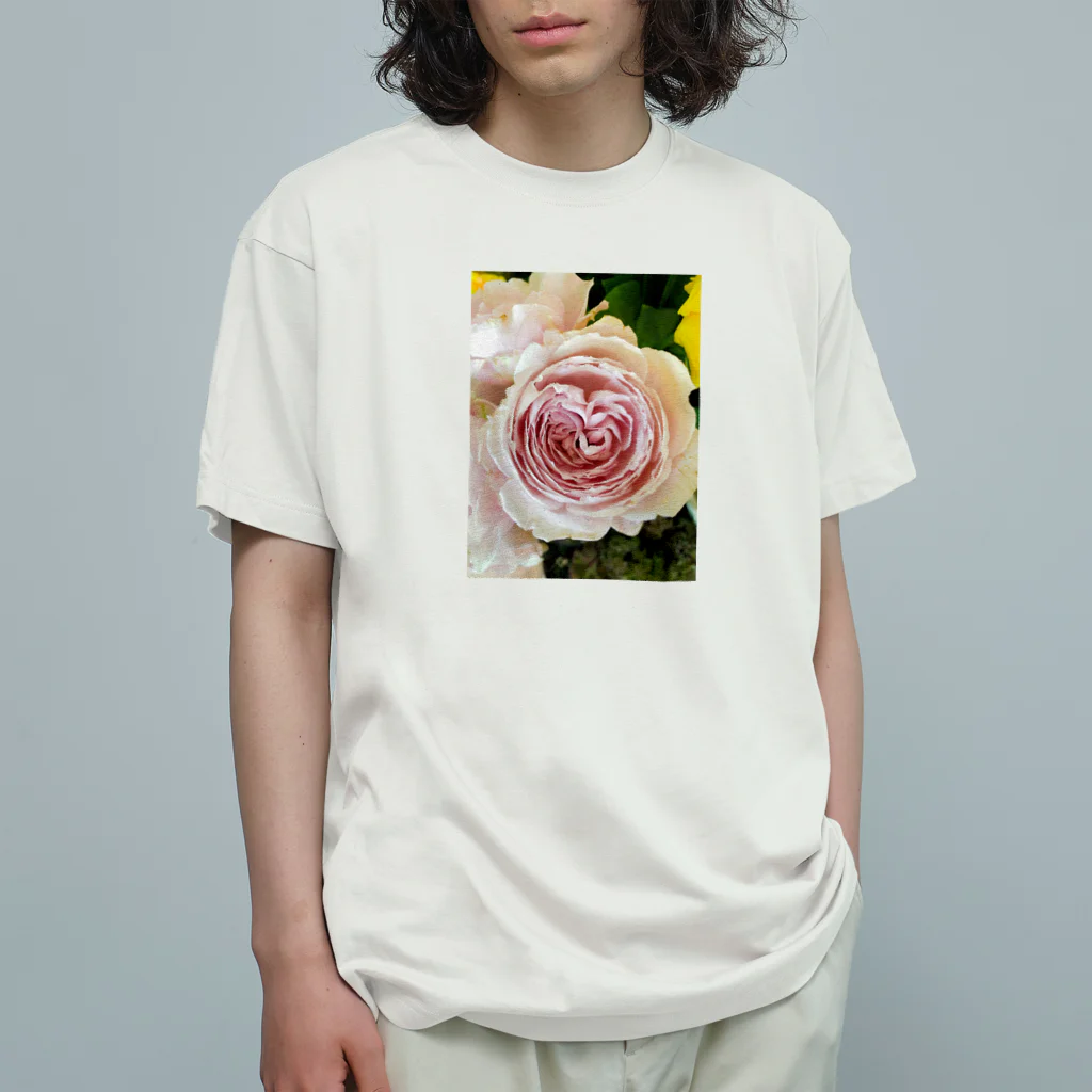 やまと結びの薔薇の中のハート Organic Cotton T-Shirt