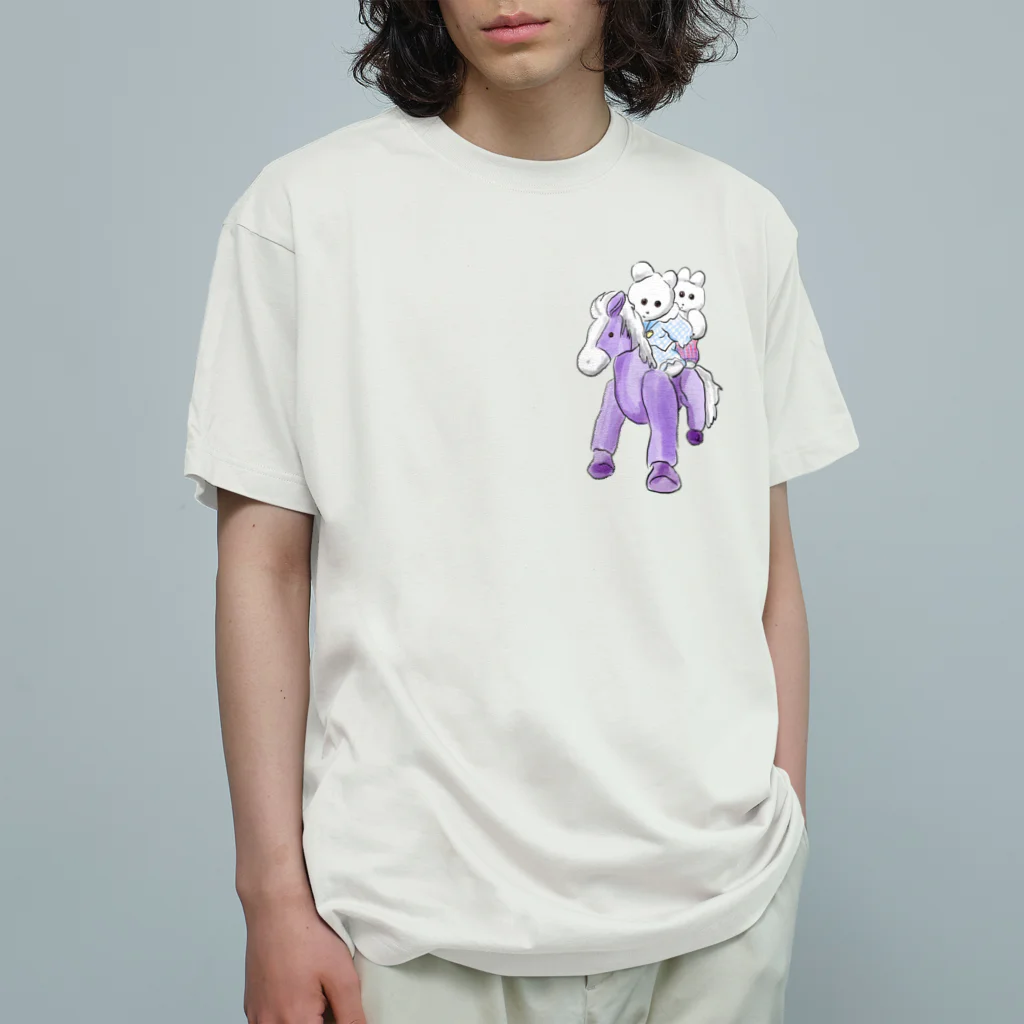 くまきちショップやさんのLet's go together オーガニックコットンTシャツ