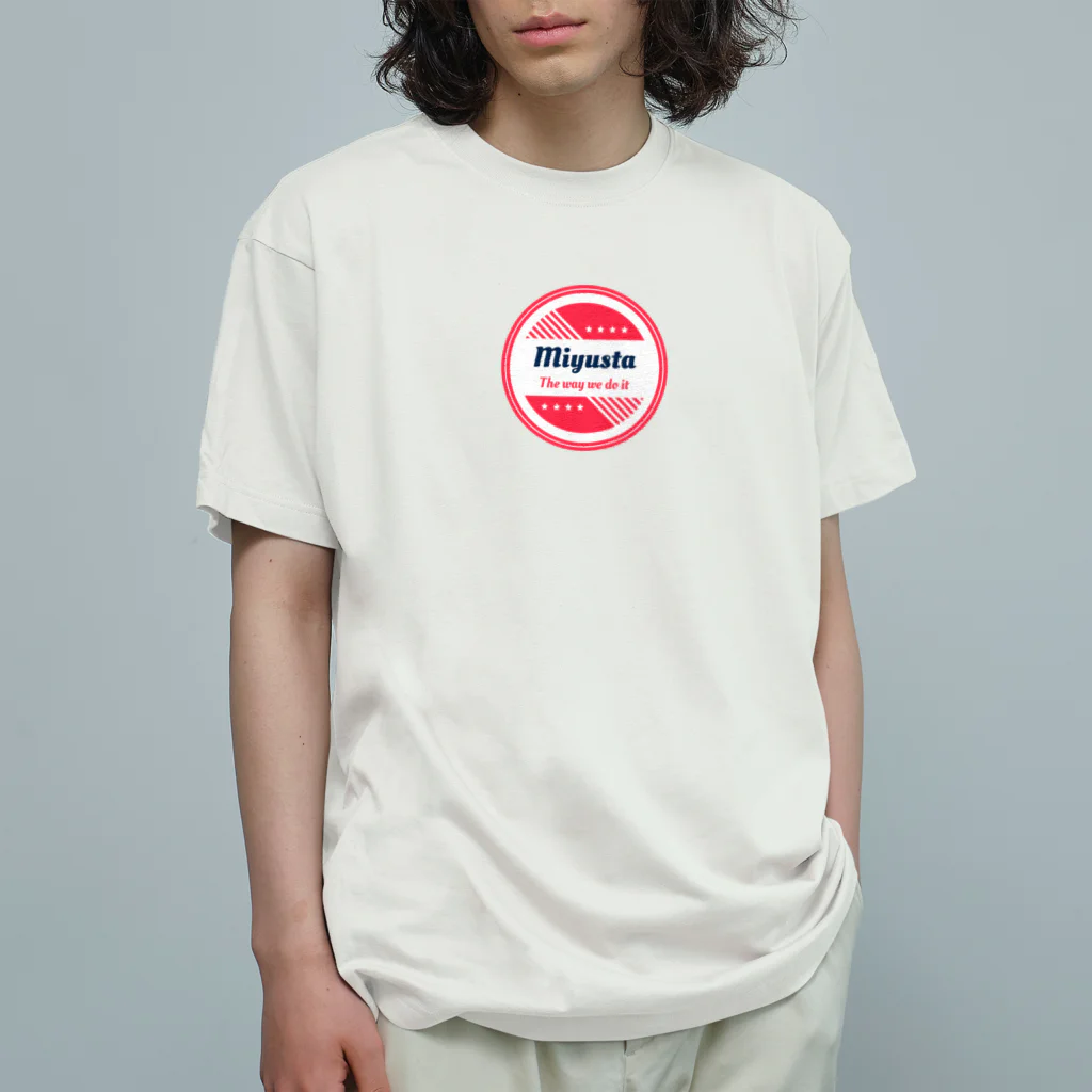 miyustaのみゆスタロゴ オーガニックコットンTシャツ