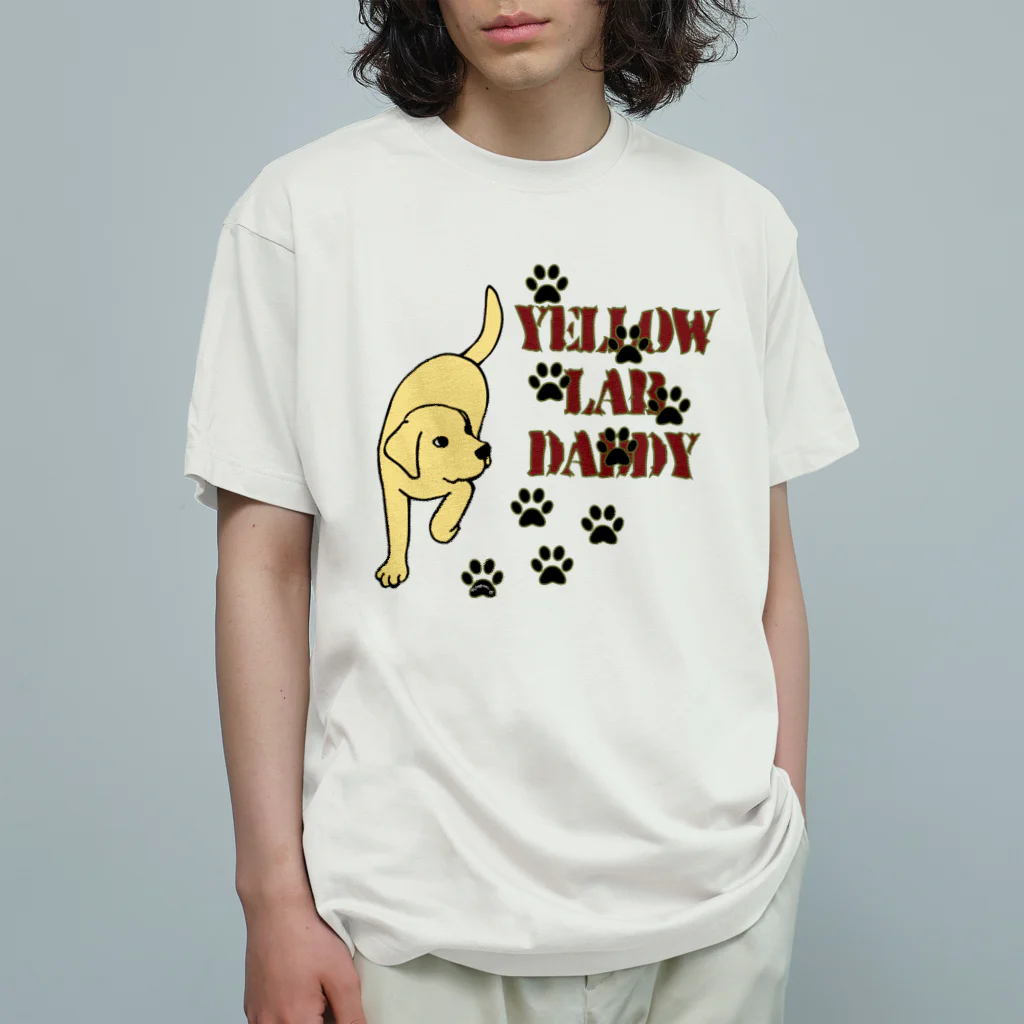 ハッピー・ラブラドールズのYellow Lab Daddy　イエローラブラドール オーガニックコットンTシャツ