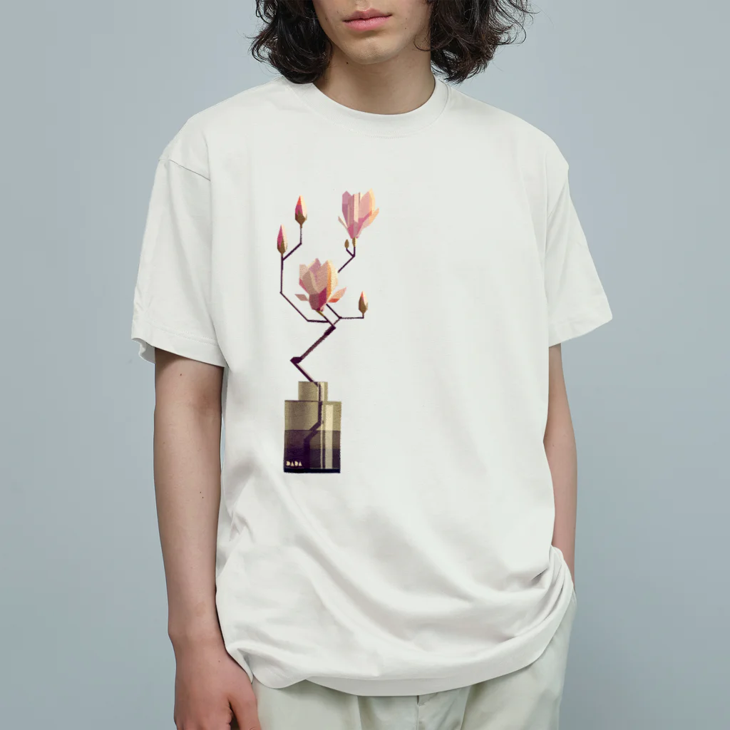 六角堂DADAのカクカク木蓮（赤） Organic Cotton T-Shirt