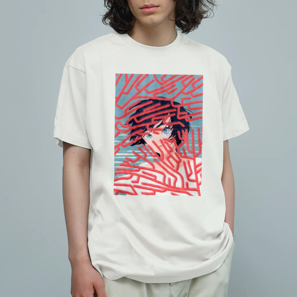 おにぎりショップのサンゴ礁の Organic Cotton T-Shirt