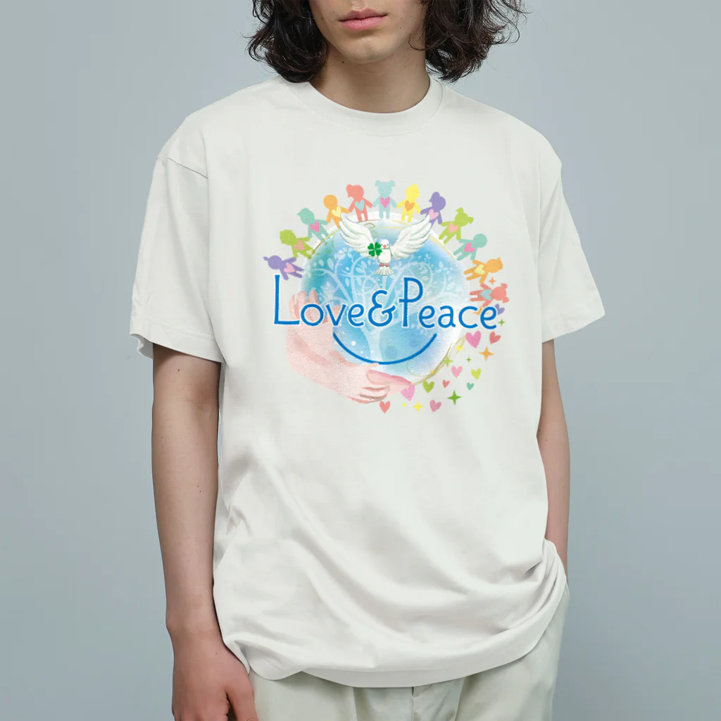 Love＆PeaceのLove＆Peaceキッズ用ロゴ オーガニックコットンTシャツ