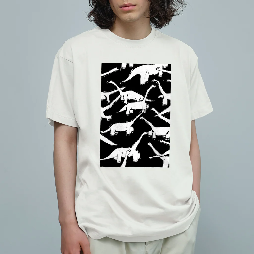 Kanako Okamotoの密なブラキオサウルス オーガニックコットンTシャツ