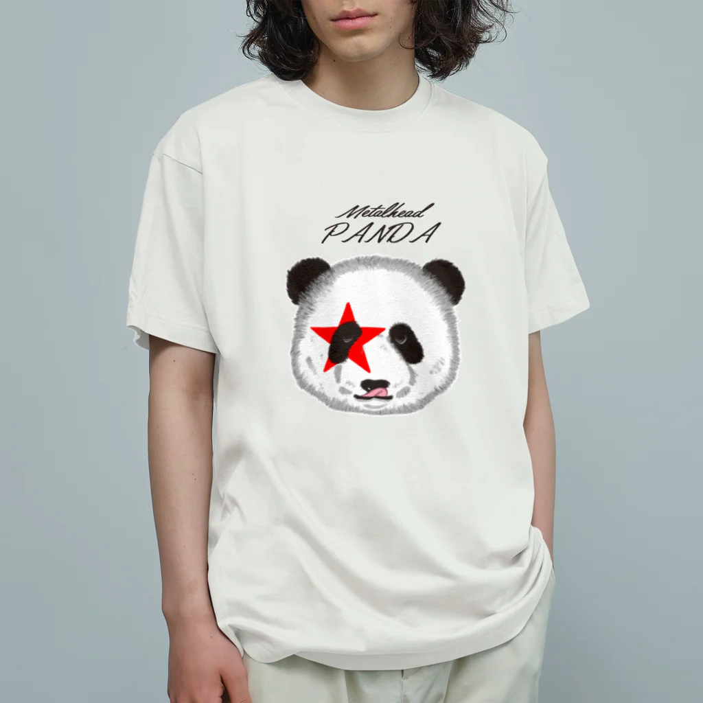 田中ザビエル世界のどうぶつのメタルヘッドパンダ Organic Cotton T-Shirt