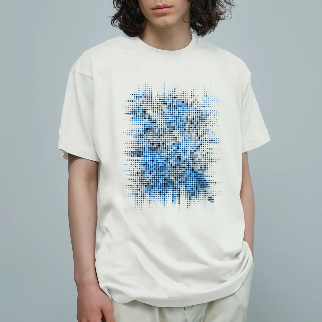 GALACTIC REBELの青い爆発 オーガニックコットンTシャツ